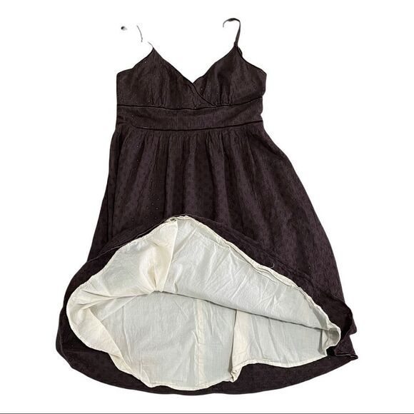Michael Kors Brown Eyelet Spaghetti Strap Dress Size 12 - Picture 11 of 14
